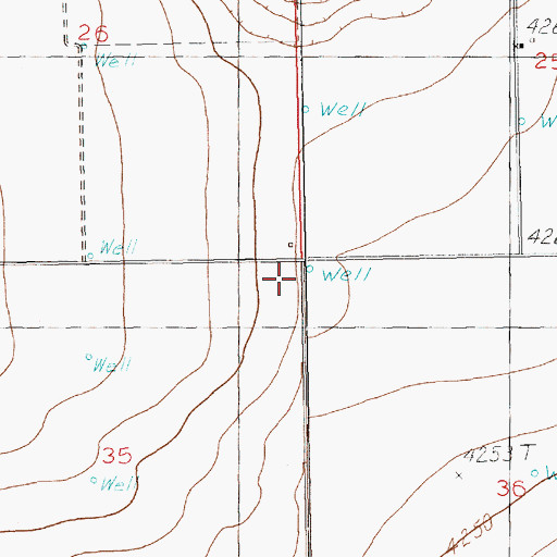 Topographic Map of 10937 Water Well, NM