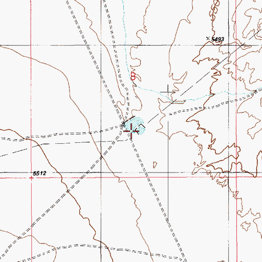 Topographic Map of Backbone Dam, AZ