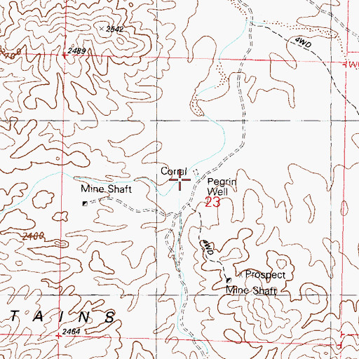 Topographic Map of Pegrin Well, AZ