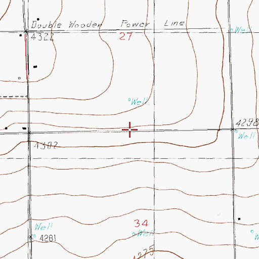 Topographic Map of 10066 Water Well, NM