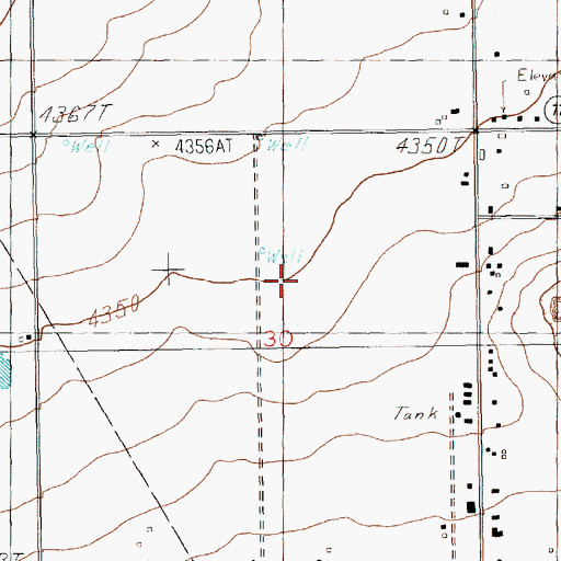Topographic Map of 10448 Water Well, NM