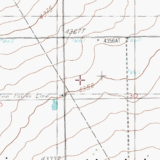 Topographic Map of 10447 Water Well, NM