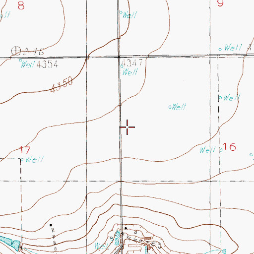 Topographic Map of 10064 Water Well, NM