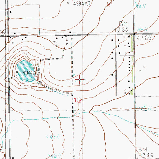 Topographic Map of 10442 Water Well, NM