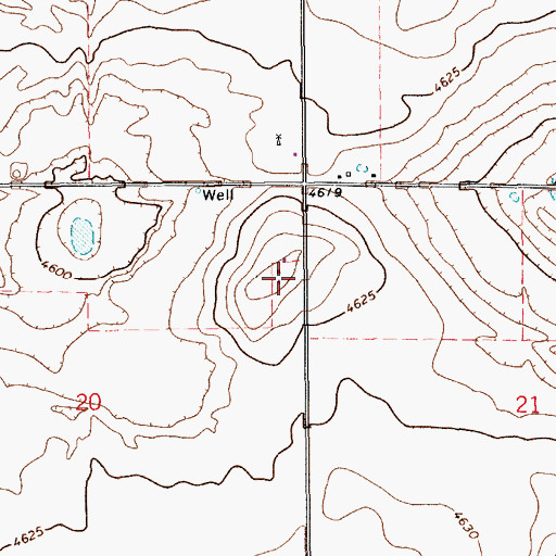 Topographic Map of 10266 Water Well, NM