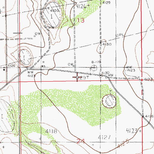 Topographic Map of 10554 Water Well, NM