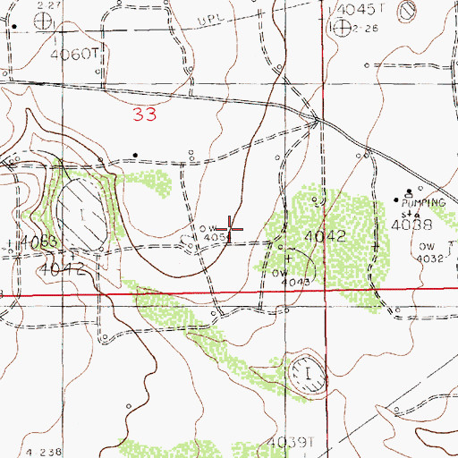 Topographic Map of 11324 Water Well, NM