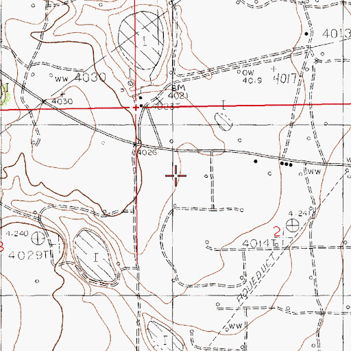 Topographic Map of 11326 Water Well, NM