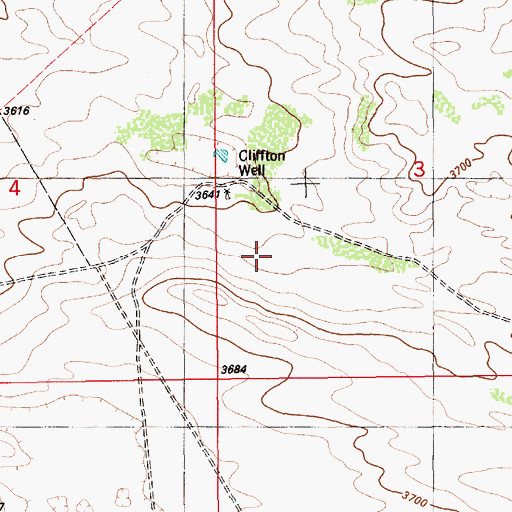 Topographic Map of 13592 Water Well, NM