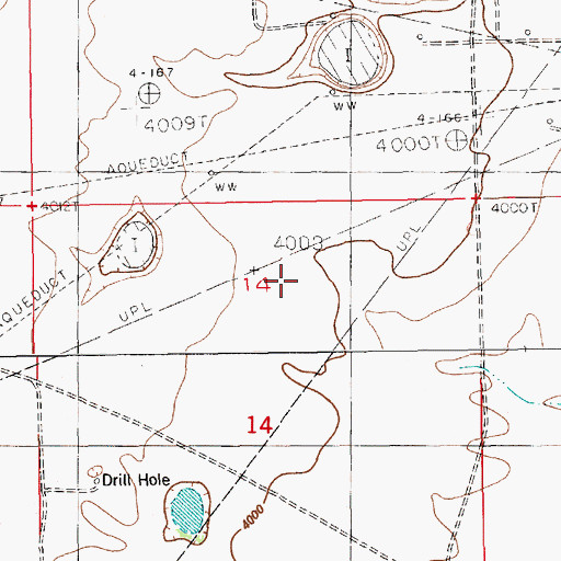 Topographic Map of 13530 Water Well, NM