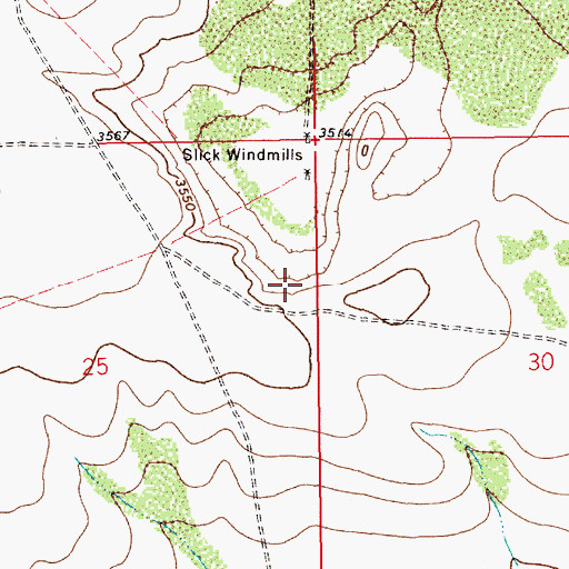 Topographic Map of 12716 Water Well, NM
