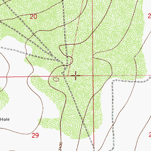 Topographic Map of 13632 Water Well, NM