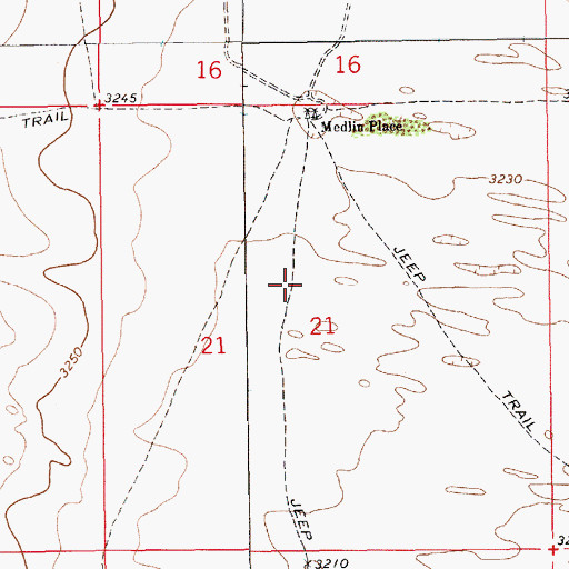 Topographic Map of 11606 Water Well, NM