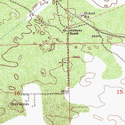 Topographic Map of 11571 Water Well, NM