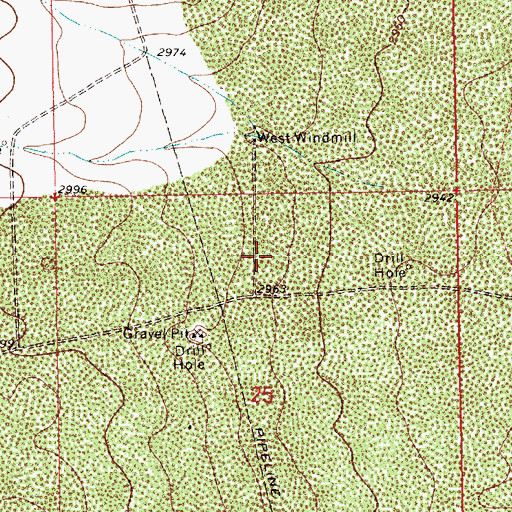 Topographic Map of 12959 Water Well, NM