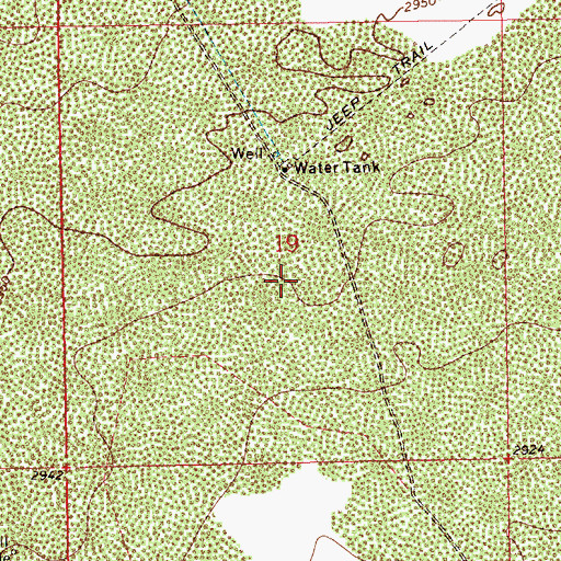 Topographic Map of 11576 Water Well, NM