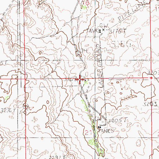 Topographic Map of 20003 Water Well, NM