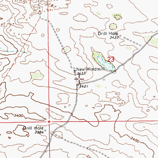 Topographic Map of 07048 Water Well, NM