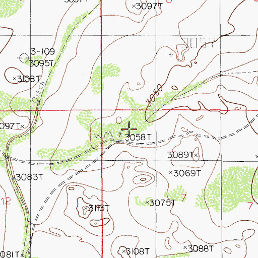 Topographic Map of 20079 Water Well, NM
