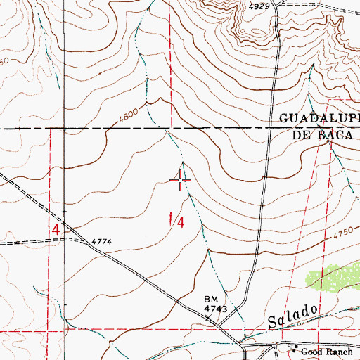 Topographic Map of 10889 Water Well, NM
