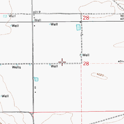 Topographic Map of 10208 Water Well, NM