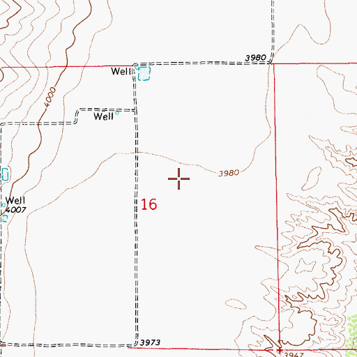 Topographic Map of 10092 Water Well, NM