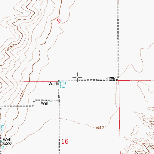 Topographic Map of 10001 Water Well, NM