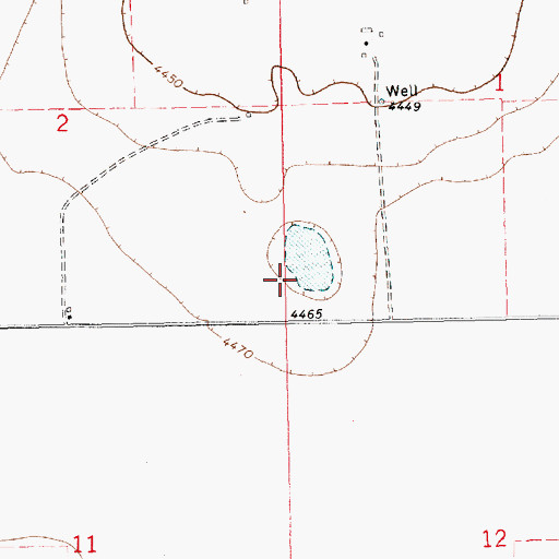 Topographic Map of 10927 Water Well, NM
