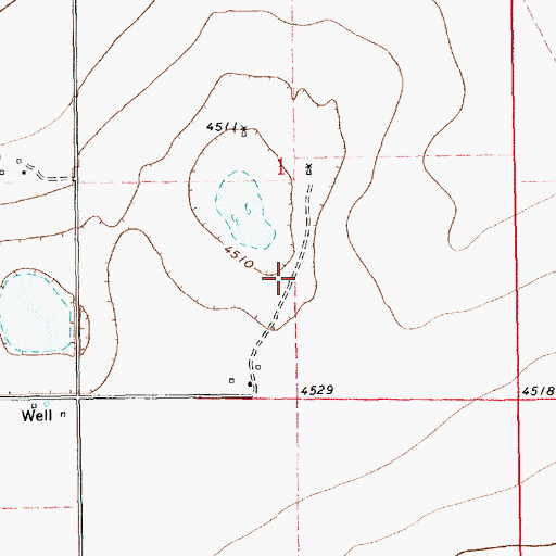 Topographic Map of 10221 Water Well, NM