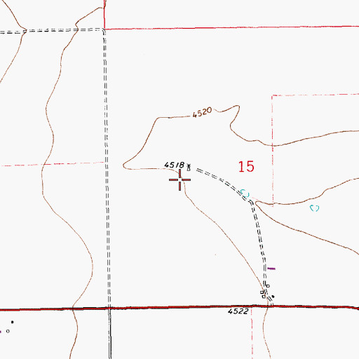 Topographic Map of 11447 Water Well, NM
