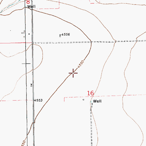 Topographic Map of 10923 Water Well, NM