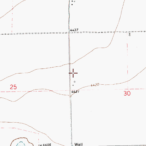 Topographic Map of 10930 Water Well, NM