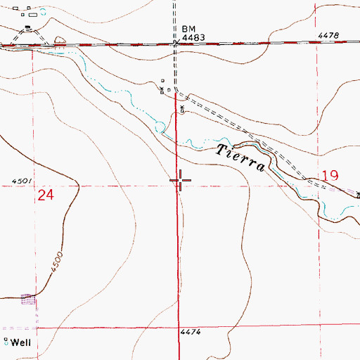Topographic Map of 10924 Water Well, NM