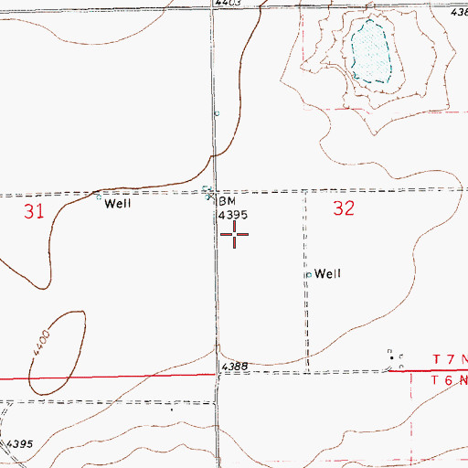 Topographic Map of 10103 Water Well, NM