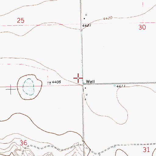 Topographic Map of 11479 Water Well, NM