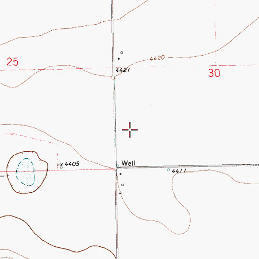 Topographic Map of 10234 Water Well, NM