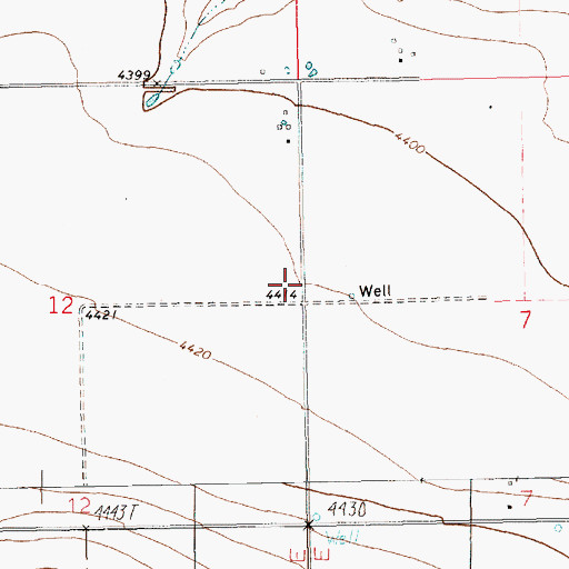 Topographic Map of 11464 Water Well, NM