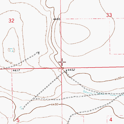 Topographic Map of 11453 Water Well, NM