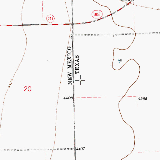 Topographic Map of 10233 Water Well, NM