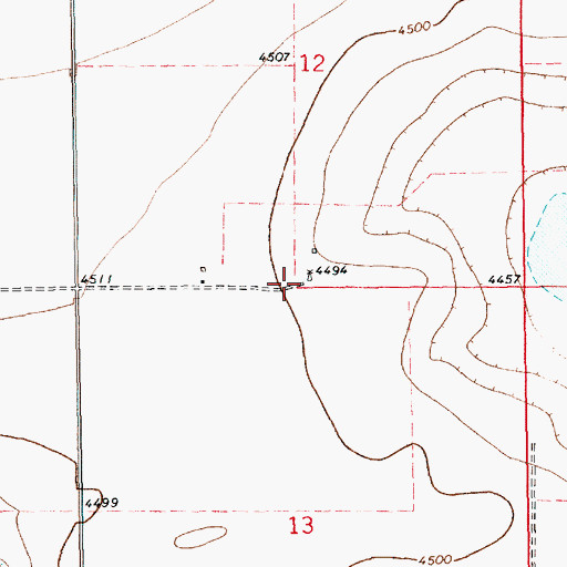 Topographic Map of 11506 Water Well, NM