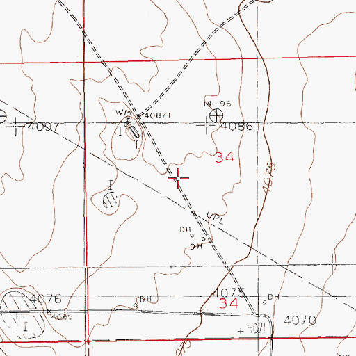 Topographic Map of 11105 Water Well, NM