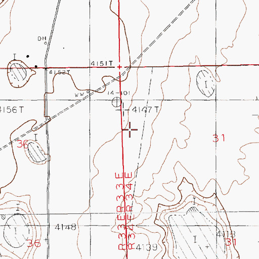 Topographic Map of 11080 Water Well, NM