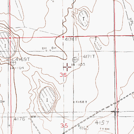 Topographic Map of 11079 Water Well, NM