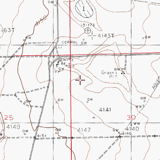 Topographic Map of 11071 Water Well, NM