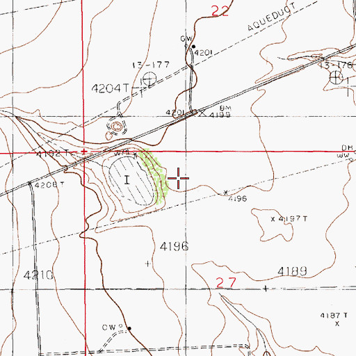 Topographic Map of 11069 Water Well, NM