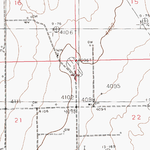 Topographic Map of 11101 Water Well, NM