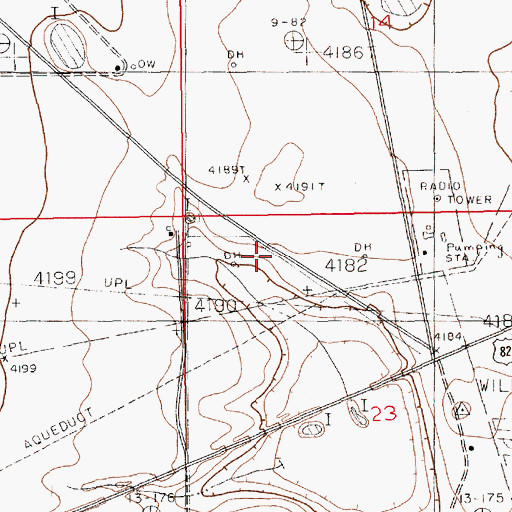 Topographic Map of 11068 Water Well, NM