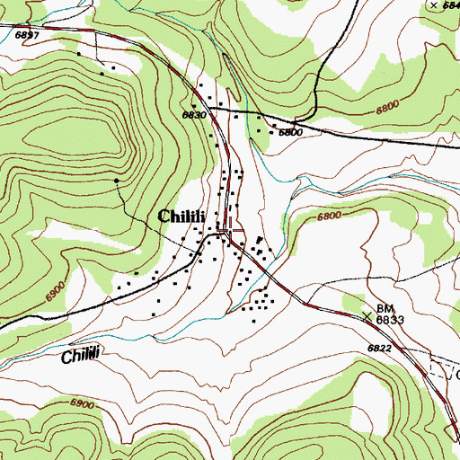 Topographic Map of Saint John Nepomucene Cemetery, NM