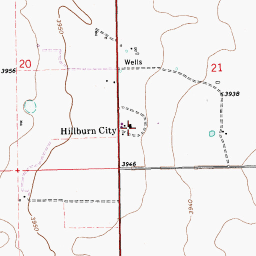 Topographic Map of Old Plainview Cemetery, NM