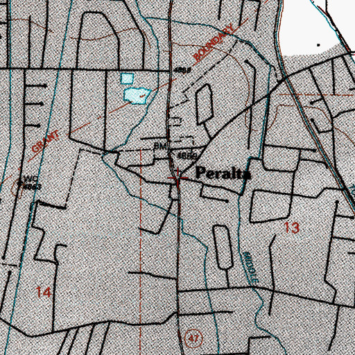 Topographic Map of Spanish Methodist Cemetery, NM